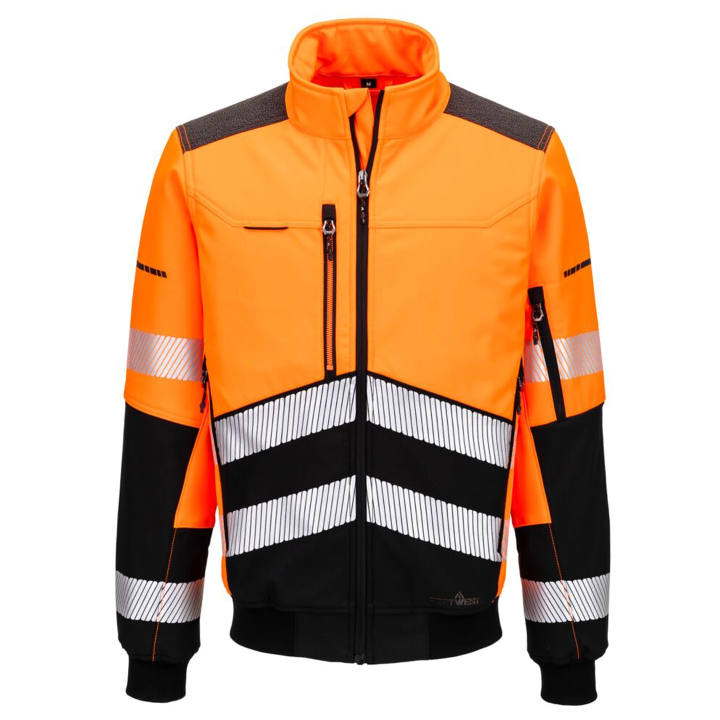 Giacca tecnica softshell 3 strati Hi-Vis - Work Absolute antinfortunistica