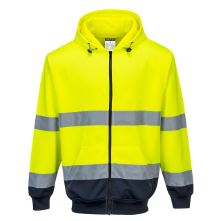 Felpa fullzip alta visibilità | Work Absolute antinfortunistica