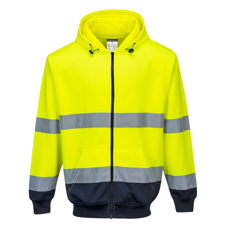 Felpa fullzip alta visibilità | Work Absolute antinfortunistica