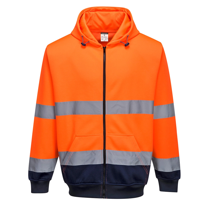 Felpa fullzip alta visibilità | Work Absolute antinfortunistica