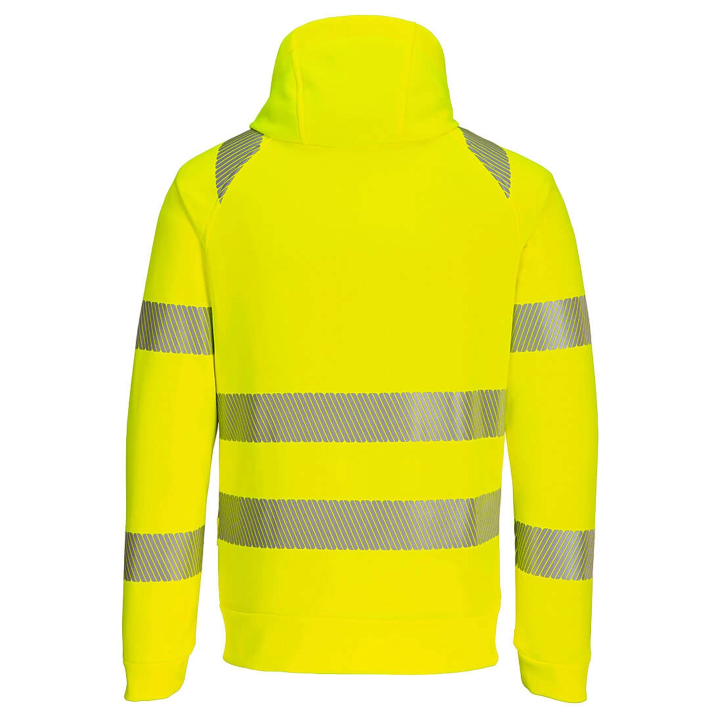 Felpa con zip DX4 Hi-Vis con cappuccio | Work Absolute antinfortunistica