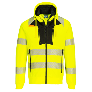 Felpa con zip DX4 Hi-Vis con cappuccio | Work Absolute antinfortunistica