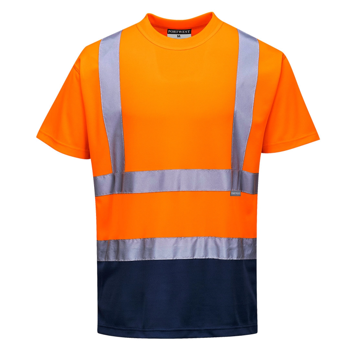 T-shirt bicolore alta visibilità | Work Absolute antinfortunistica