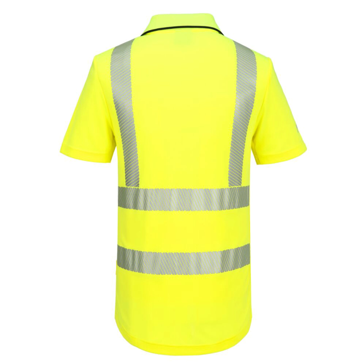 Polo con zip alta visibilità | Work Absolute antinfortunistica