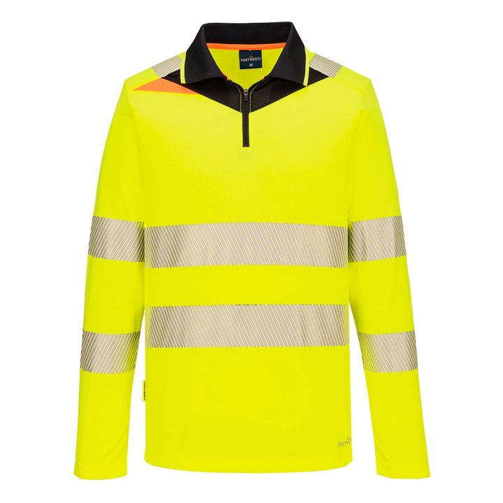 Polo DX4 con zip alta visibilità | Work Absolute antinfortunistica