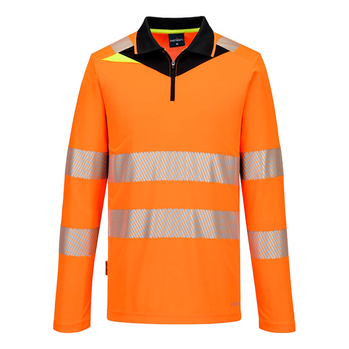 Polo DX4 con zip alta visibilità | Work Absolute antinfortunistica