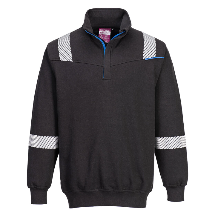 Felpa mezza zip multinorma | Work Absolute antinfortunistica