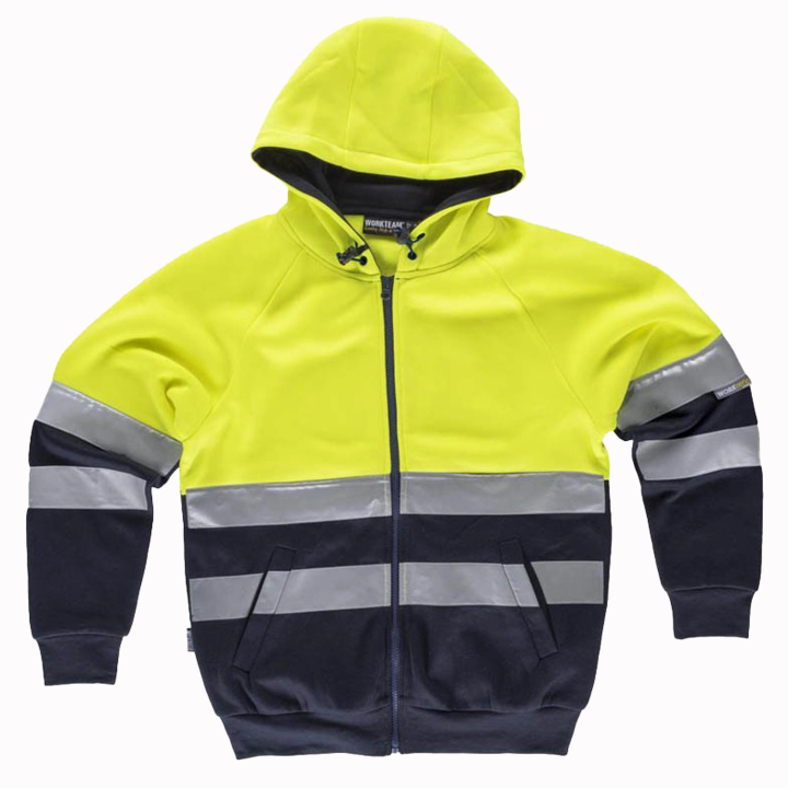 Felpa fullzip con cappuccio - Work Absolute antinfortunistica
