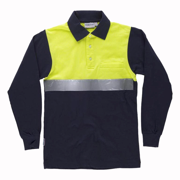 Polo bicolore fluor - Work Absolute antinfortunistica