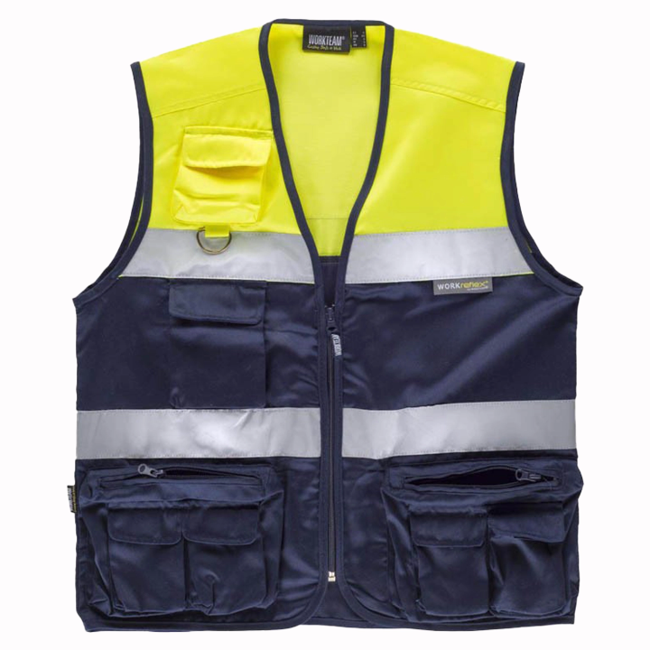 Gilet multitasche bicolore - Work Absolute antinfortunistica