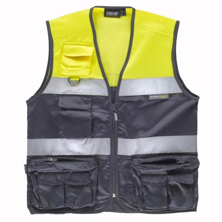 Gilet multitasche bicolore - Work Absolute antinfortunistica