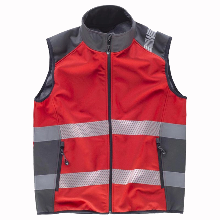 Gilet Red Fluor - Work Absolute antinfortunistica
