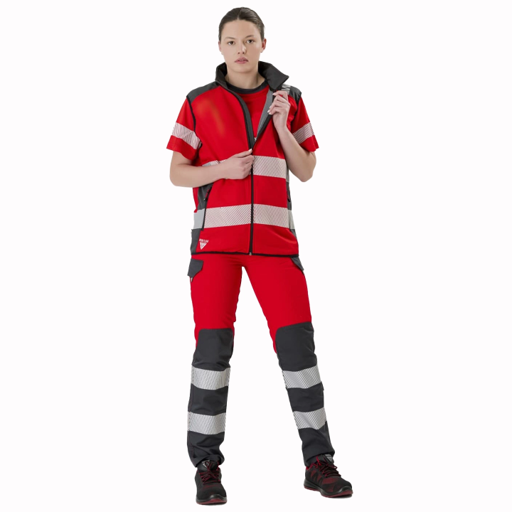 Gilet Red Fluor - Work Absolute antinfortunistica