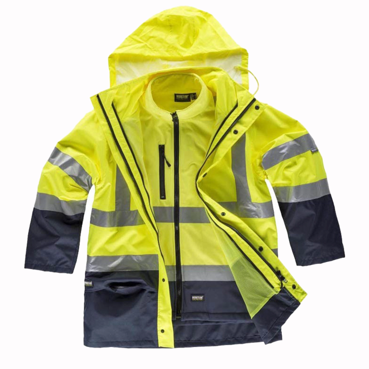 Parka 4 in 1 alta visibilità - Work Absolute antinfortunistica