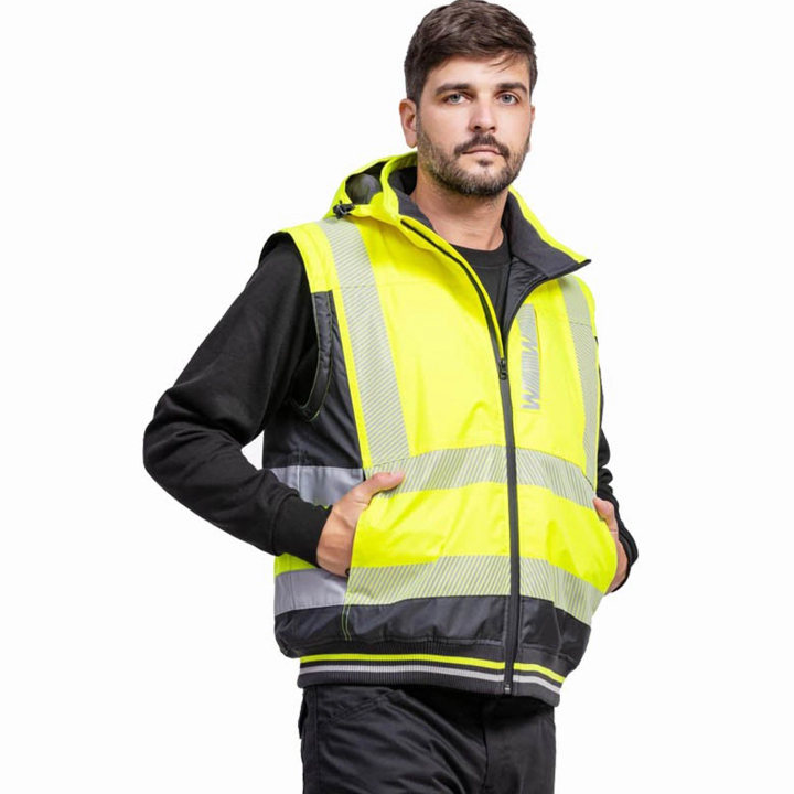 Giacca smanicabile Hi-Vis - Work Absolute antinfortunistica